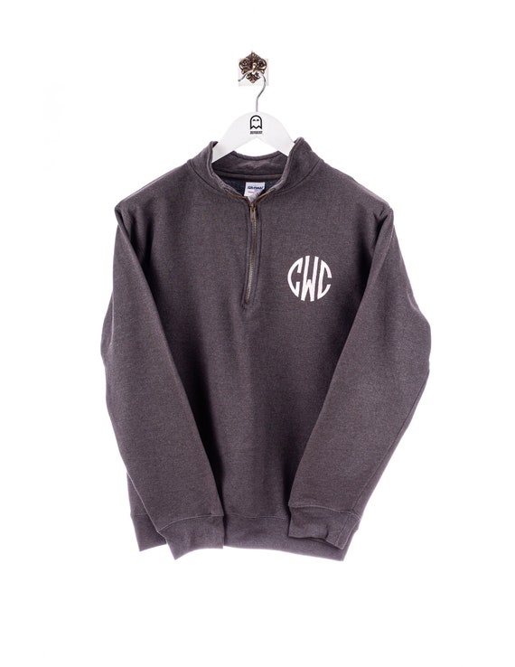 Vintage Gildan CWC Halfzip Sweatshirt Grey/Pink