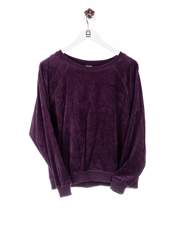 Vintage George Velour Sweatshirt Purple