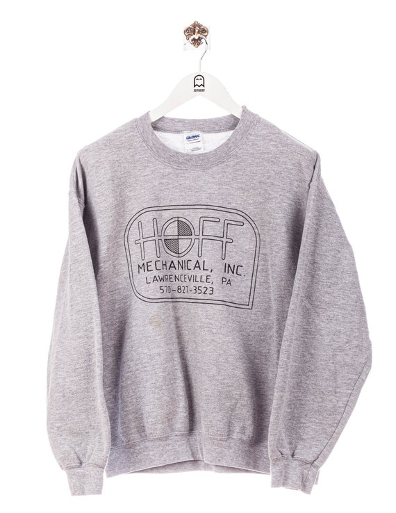 Vintage Gildan Sweatshirt Hoff Mechanical Print Gr