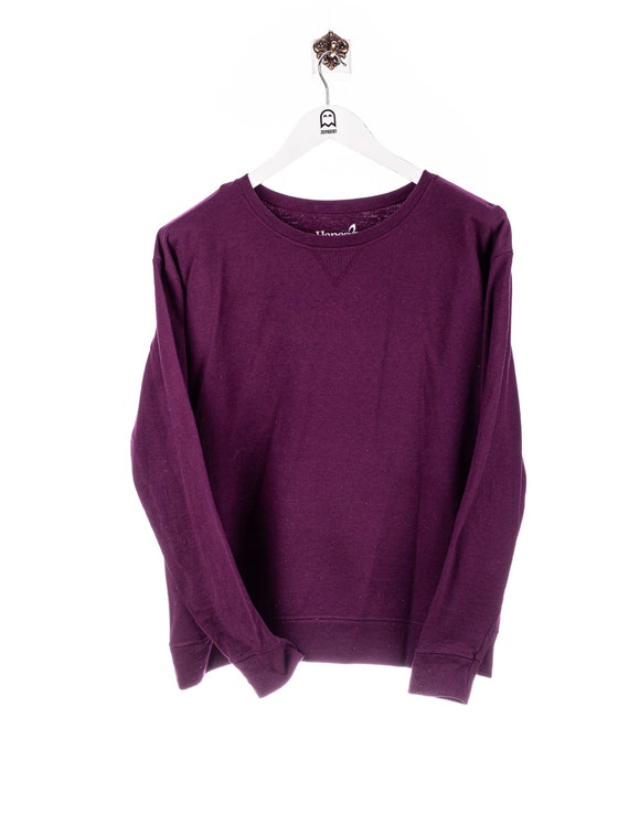 Vintage Hanes Basic Sweatshirt Purple