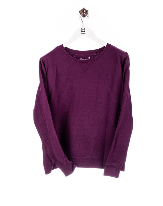 Vintage Hanes Basic Sweatshirt Purple
