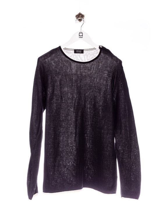 Vintage Versace Plain Sweatshirt Black