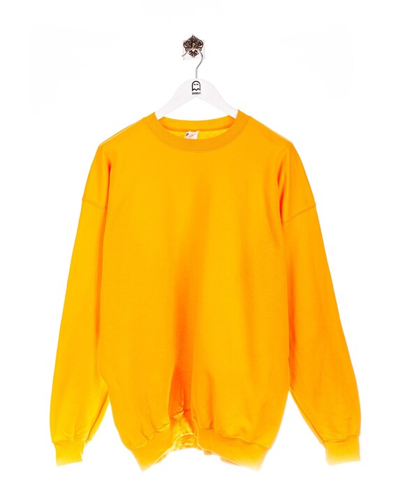 Vintage Gildan Basic Sweatshirt Yellow