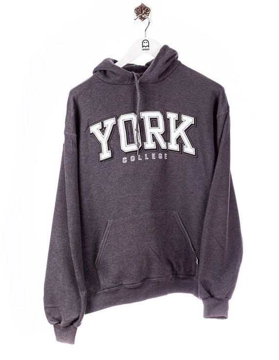 Vintage Russell Athletic York College Patch Hoodie