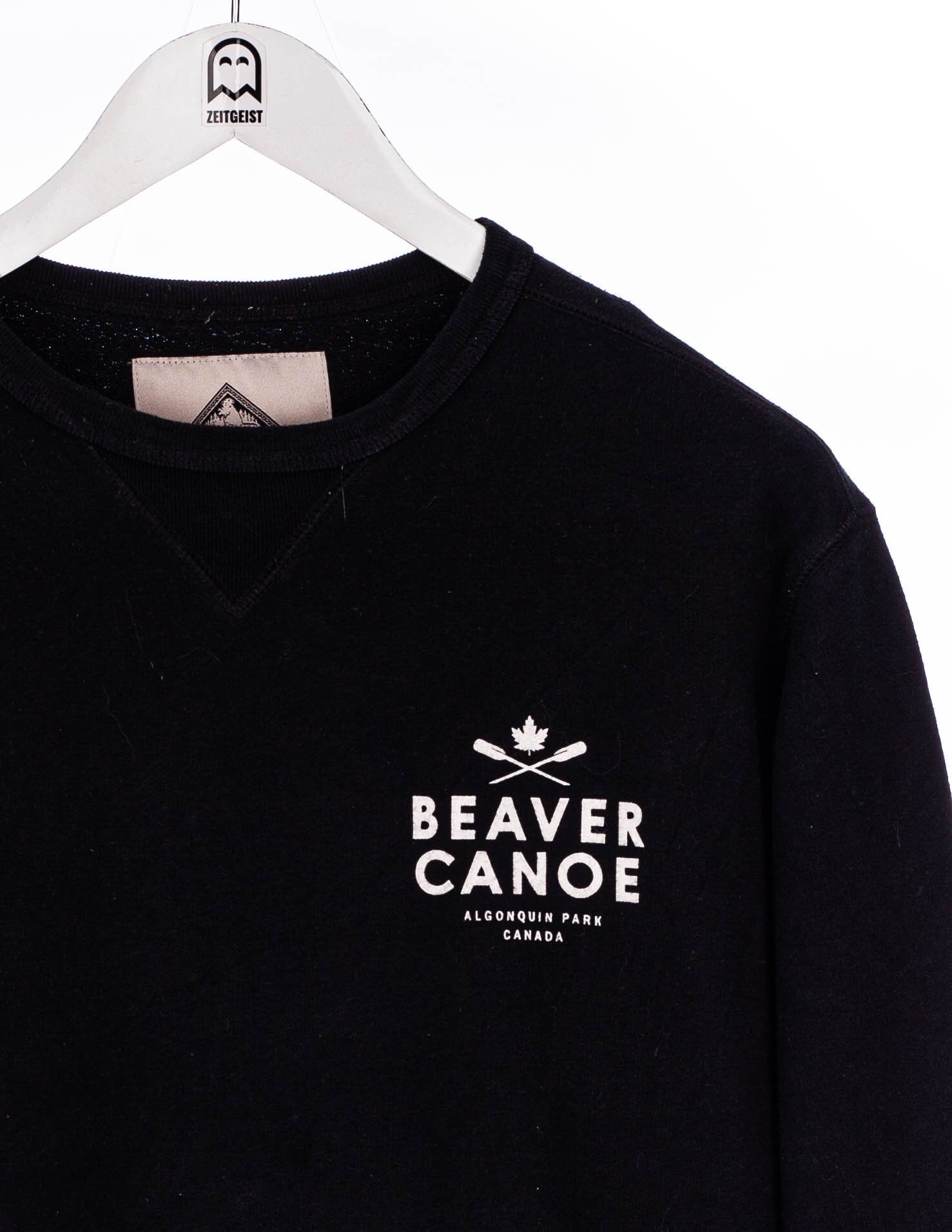 Vintage Beaver Canoe Sweatshirt Beaver Canoe Print Black Etsy