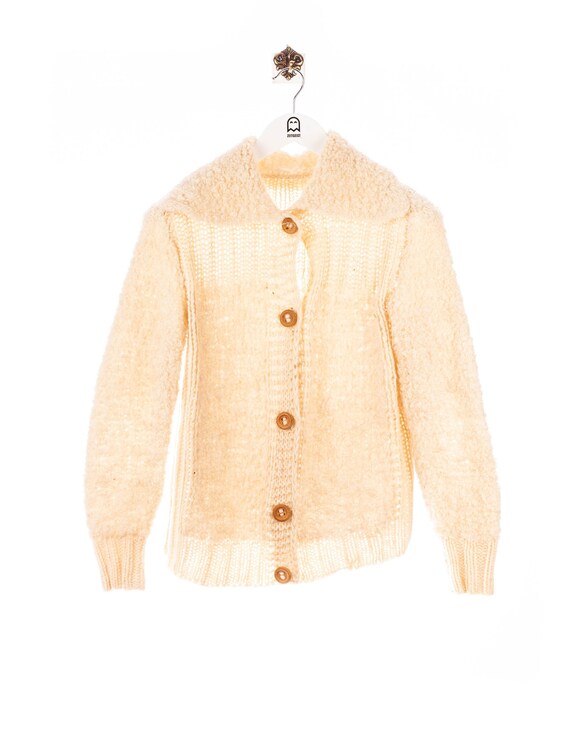 Vintage Knit Cardigan Beige