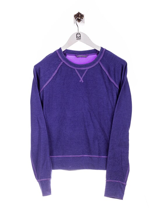 Vintage Neoprene Sport Look Sweatshirt Purple