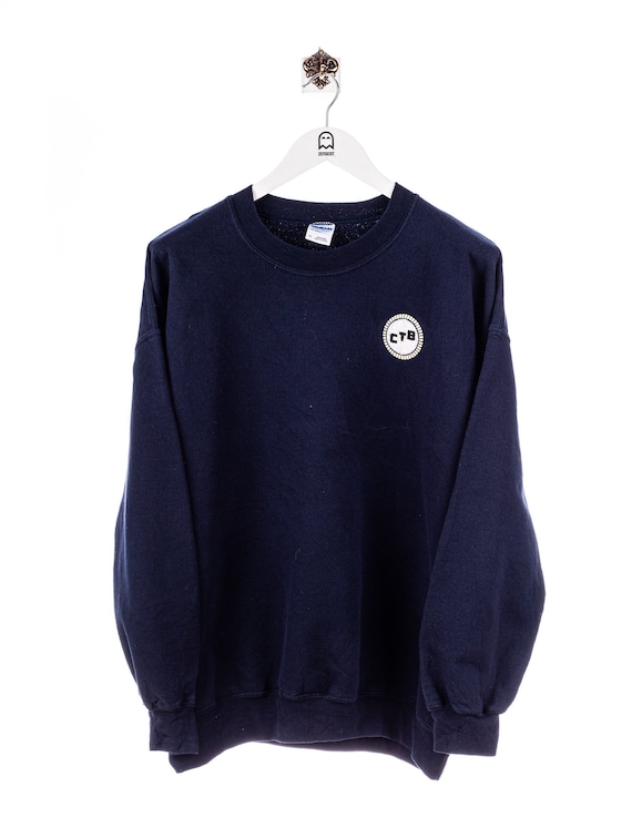 Vintage Gildan CTB Logo Stick Sweatshirt Navy