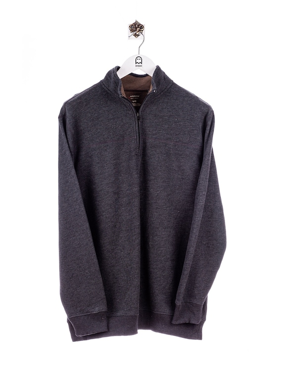 Vintage Van Heusen Half-Zip Sweatshirt Grey