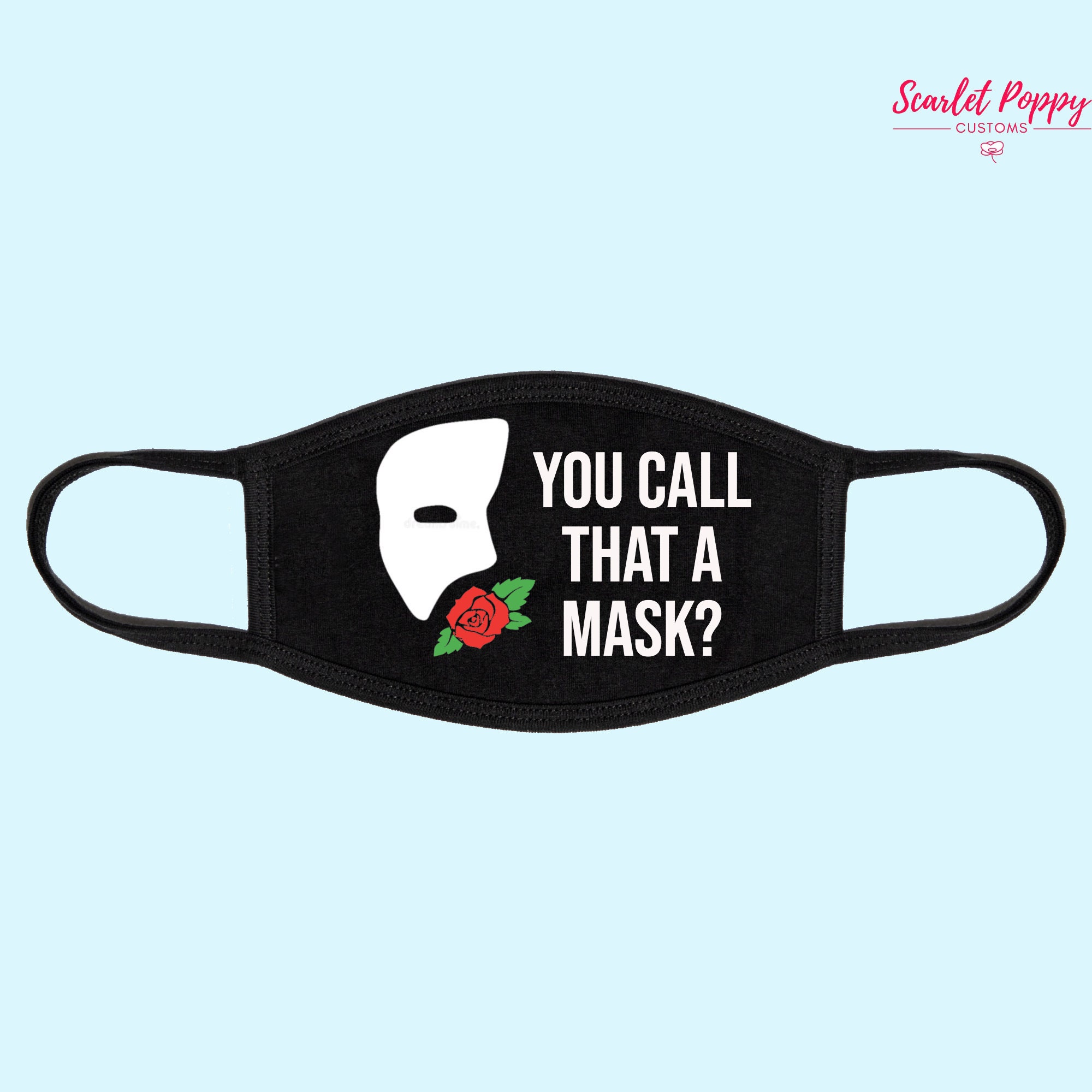 Phantom of the Opera  Face mask, inspired Face mask, Reusable Face ma…