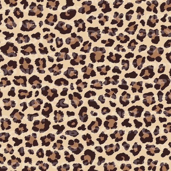 Leopard Print Seamless 12x12 Digital Background Pattern, Fabric Tumbler Pattern JPG SVG, Seamless Design File, Cheetah Pattern