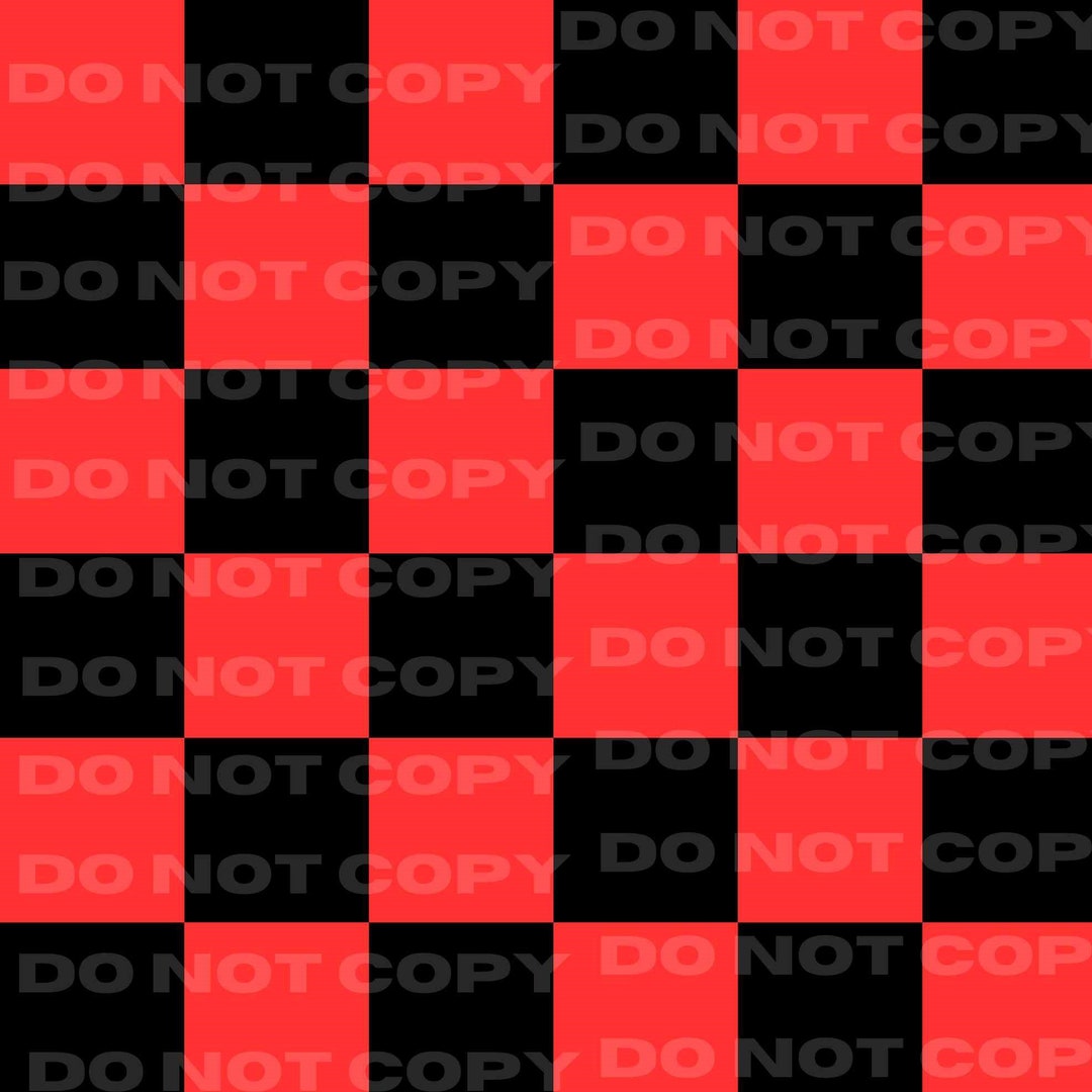 Red and Black Checkered Seamless 12x12 Digital Background Pattern