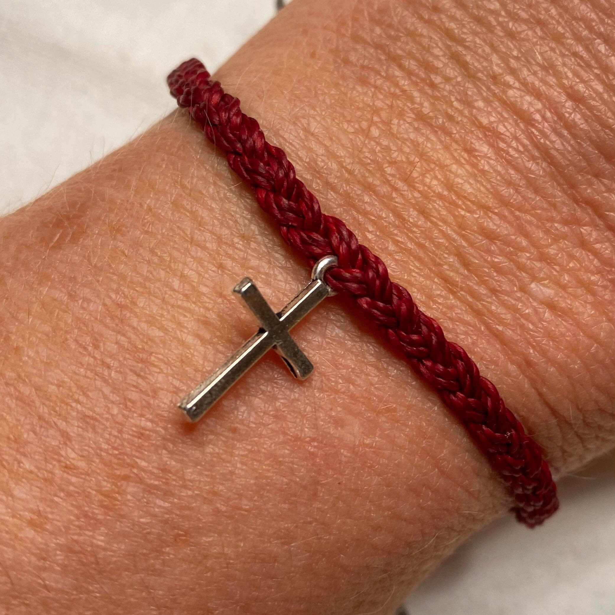 Cross string best sale bracelet