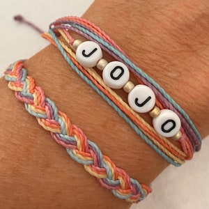 NAME BRACELET, Pura Vida Style Bracelet, Tween Girl Gift, Kids Name Bracelet, Teen Girl Gift, Birthday Present for Girls