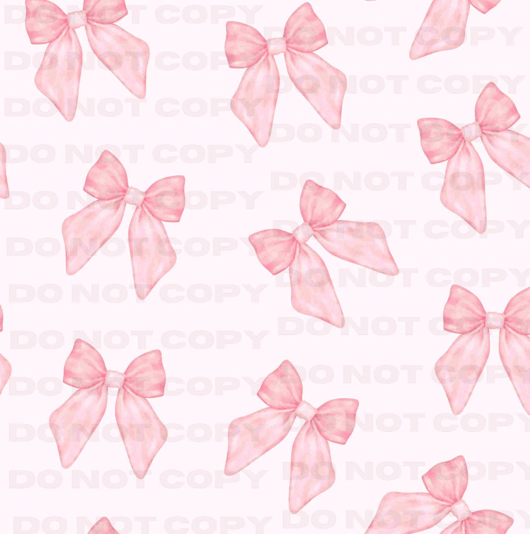 Pink Coquette Bow Seamless 12x12 Digital Background Pattern, Fabric ...