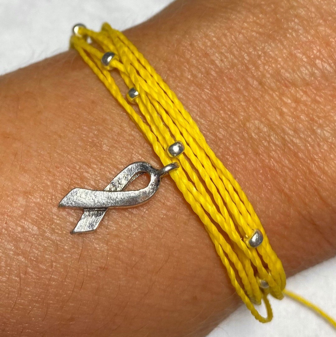 YELLOW String Bracelet for Bladder Cancer Endometriosis Etsy