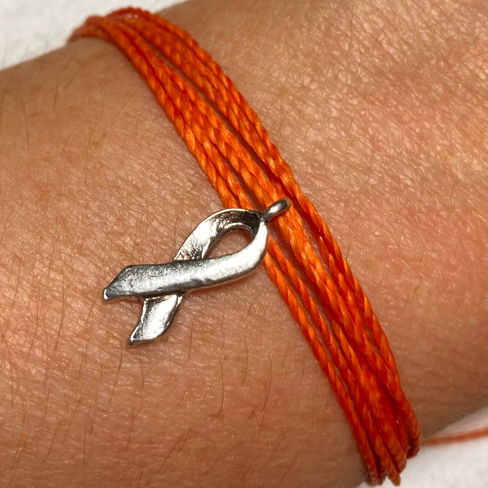 ORANGE String Bracelet for Kidney Disease/Cancer Leukemia Etsy