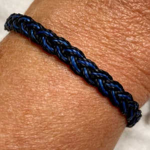 THIN BLUE LINE Bracelet, Back the Blue, Police Support, Law Enforcement Officer, Police Bracelet, Police Wife, Black & Blue