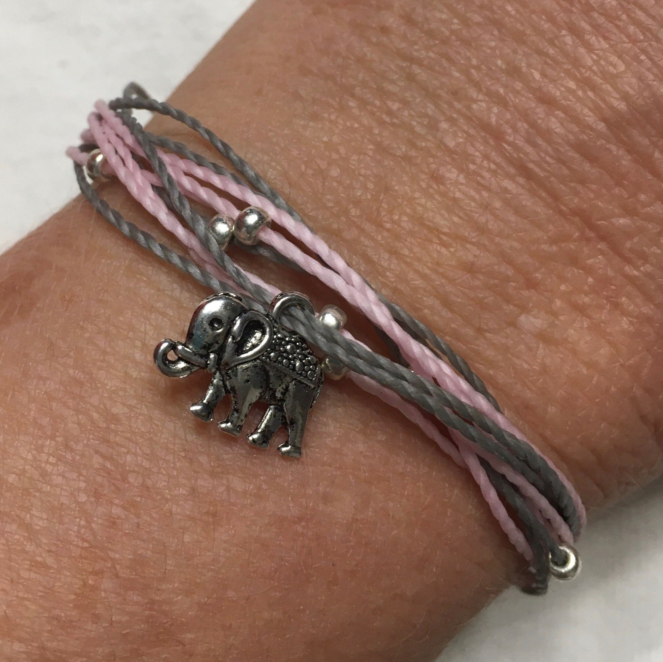 ELEPHANT Charm Bracelet Stackable 