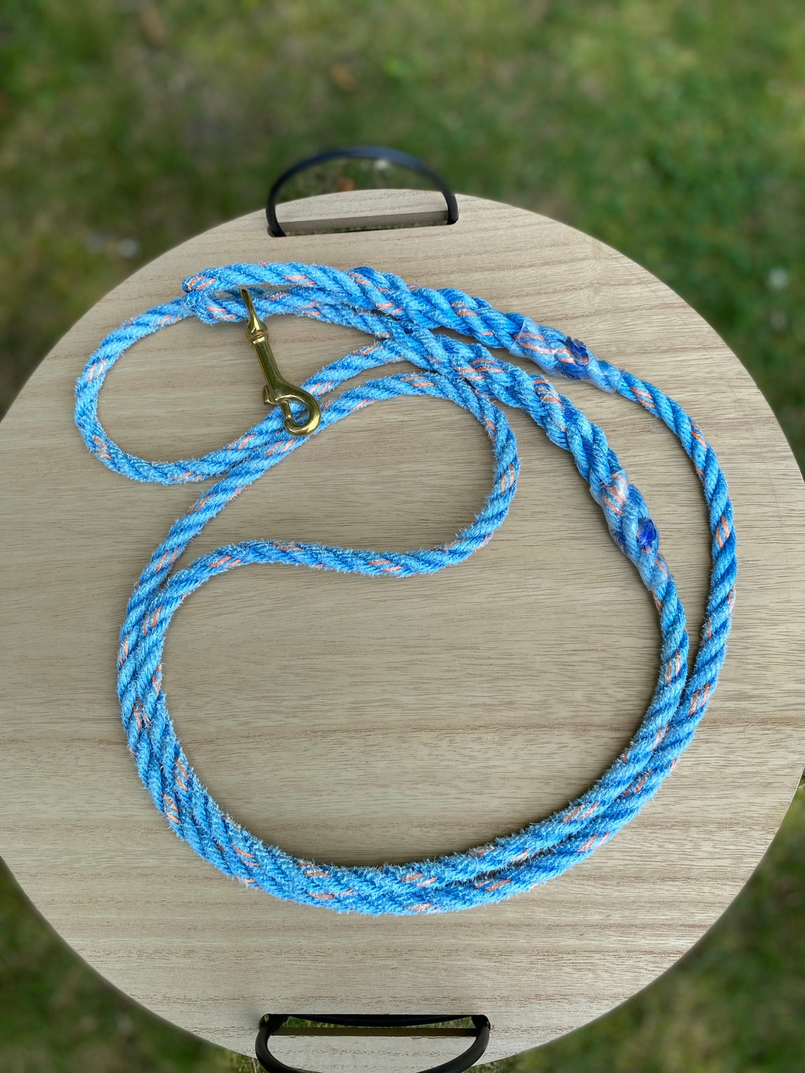 6 reclaimed lobster rope leash made from rope found on the Etsy