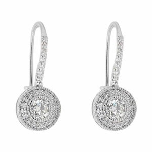 1.03 ct Natural Diamonds Earrings, Milgrain Diamond Earrings, Hoop Diamond Earrings