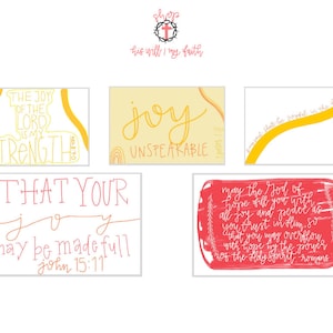 Joy 4 x 6 in Verse Cards (5-pack)