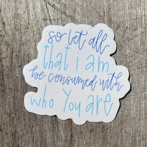 Elevation Worship -- &quot;With You&quot; Lyrics Vinyl Sticker