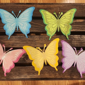 3D Butterfly Glitter Birthdays - Nursery - Backdrop decoration - Wedding decor - Wall Decor - Custom butterfly- Large