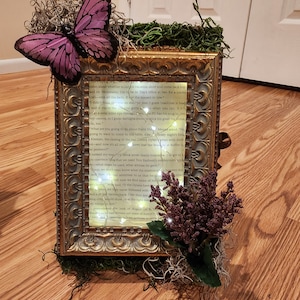 Enchanted Book Centerpiece, fairy, princess, forest, magical, Weddings, Baby Showers, First Birthday, quinceañeras, Moss, Butterfly, Custom