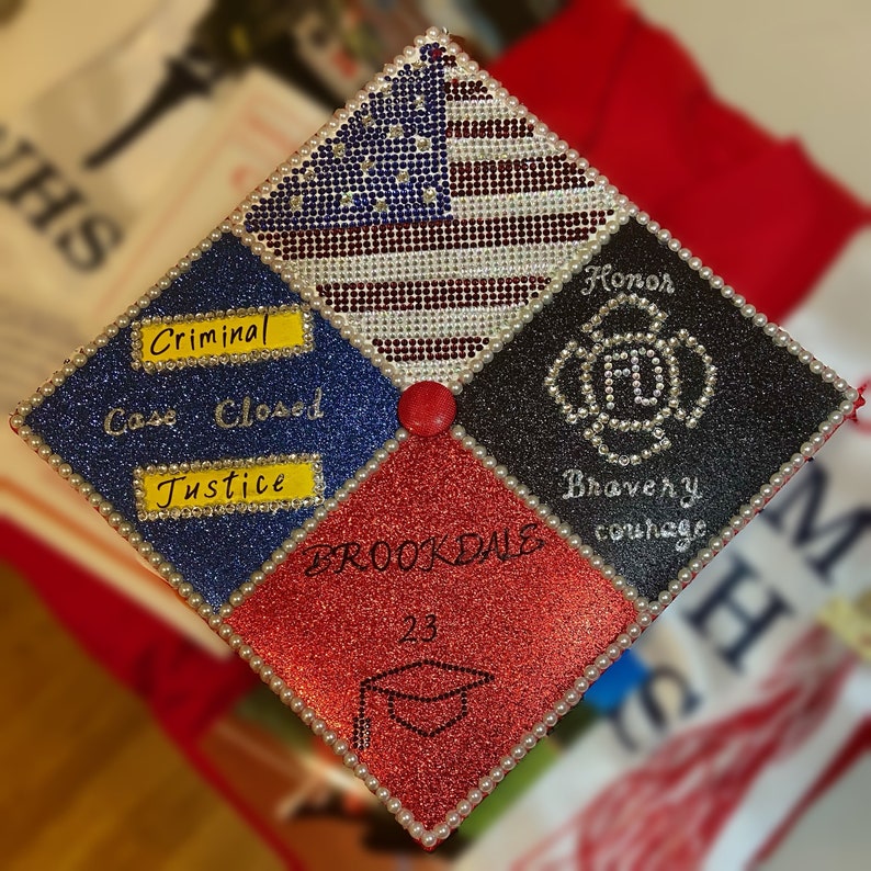 Custom Graduation Cap, Bedazzled Grad Cap, High School Graduation