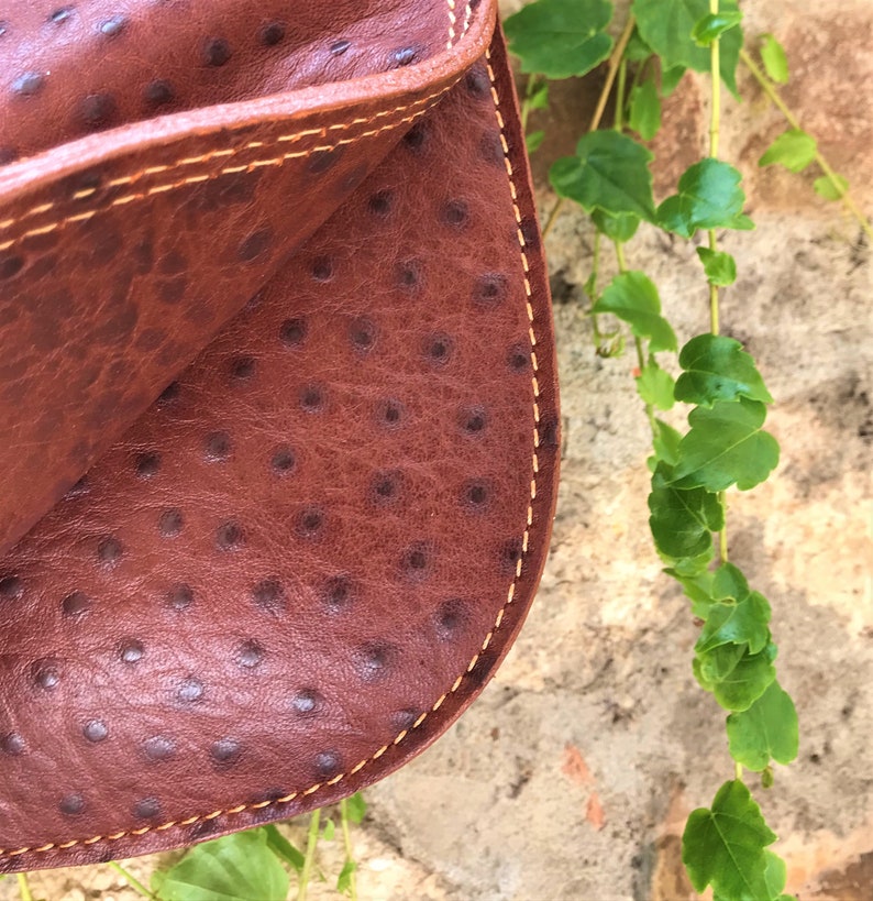 Ostrich Leather Purse Luxury Leather Bag Leather Crossbody Etsy