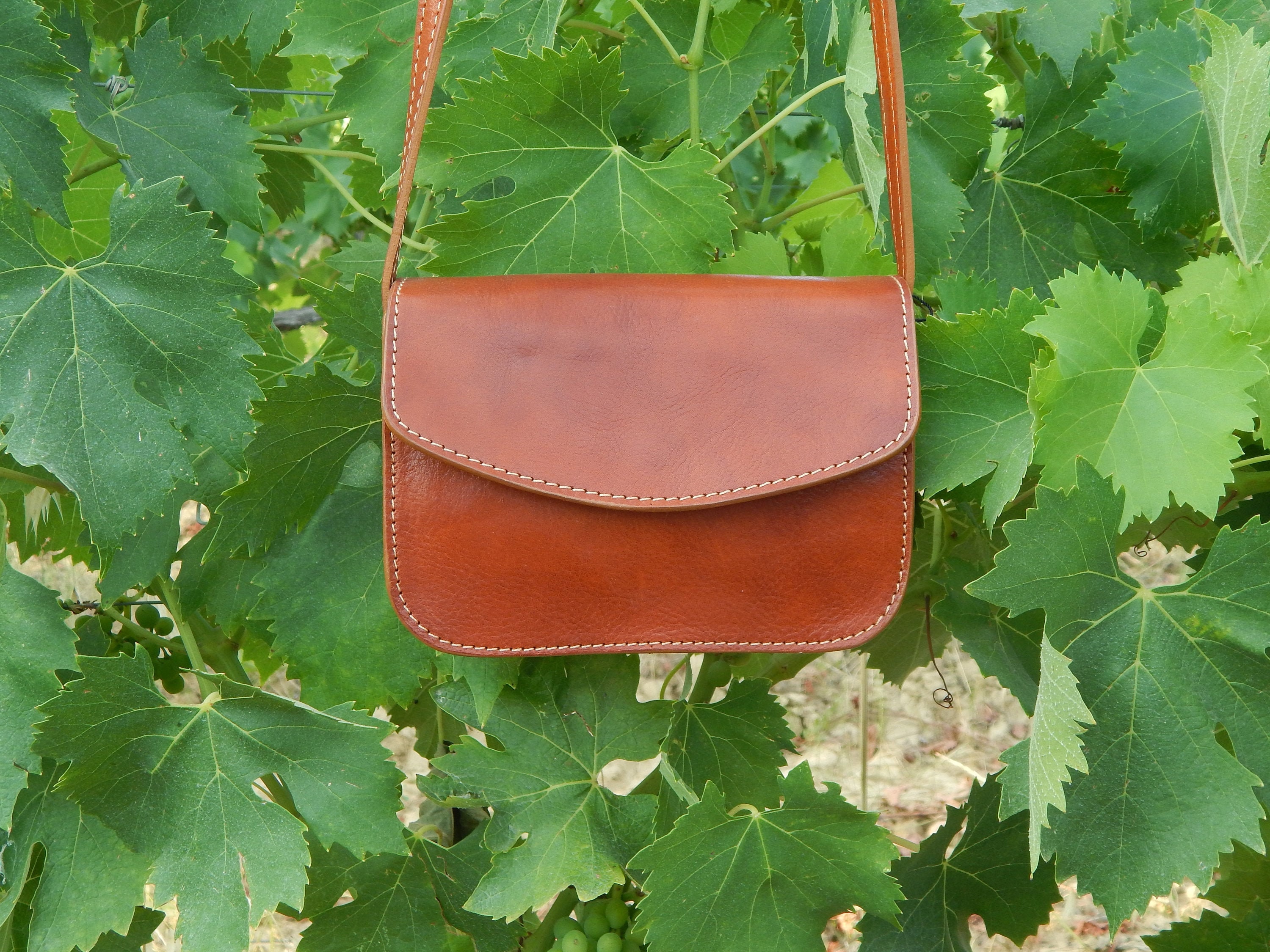 Leather Crossbody bag - Tuscan Leather bag -Borsetta in pelle - Borsa…