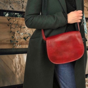 Leather Crossbody bag - made in italy