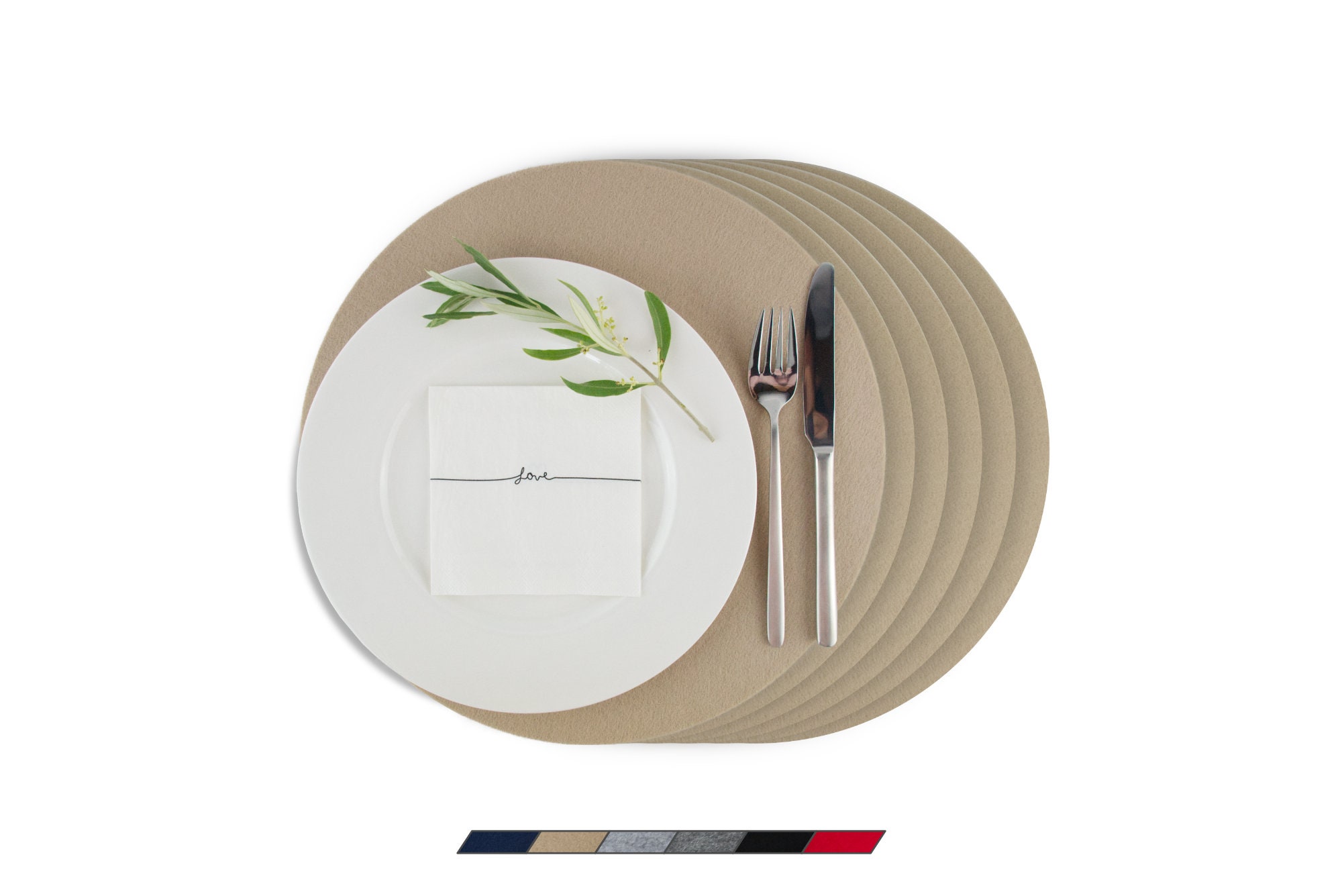 Platzset rund abwaschbar