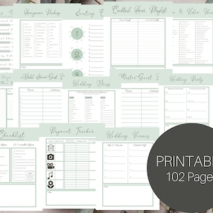 Wedding Planner Printable, Printable Wedding Planner, Wedding Checklist ...