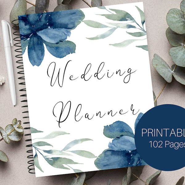 Wedding Planner Printable, Printable Wedding Planner, Wedding Checklist, Engagement Gift, Wedding Planning Book, PDF, Wedding Binder, Plan