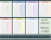 Simple Planner, Printable Planner, Daily Planner, Weekly Planner, To Do List, Simple Planner, PDF, Instant Download, Schedule
