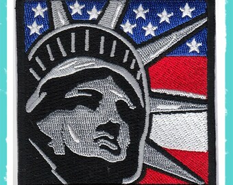 Statue Of Liberty New York City Iron On Embroidered Applique Patch Statue Of Liberty New York City Iron On Embroidered Applique Patch