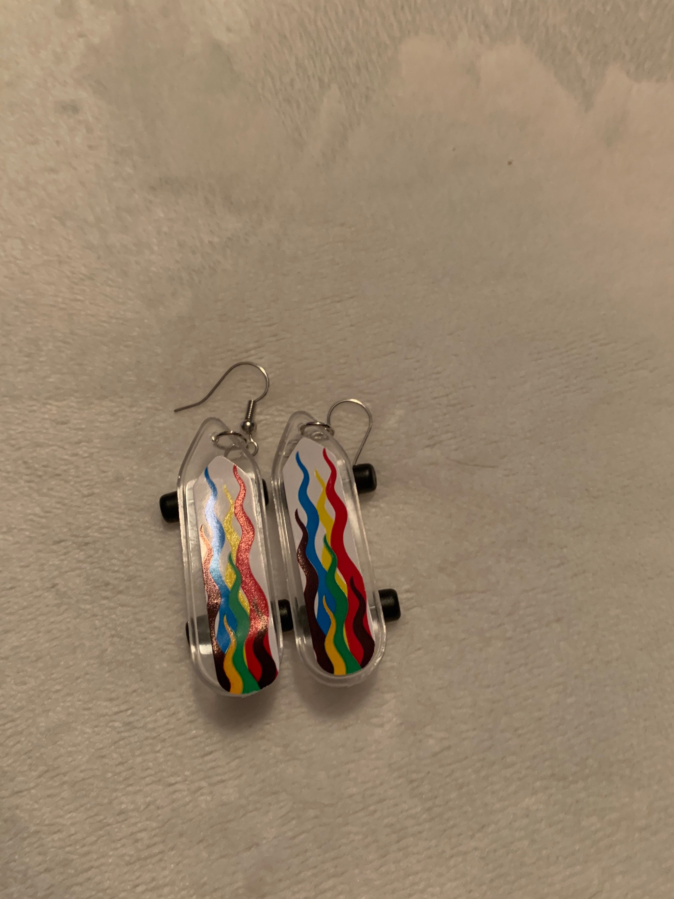 Skateboard earrings Etsy