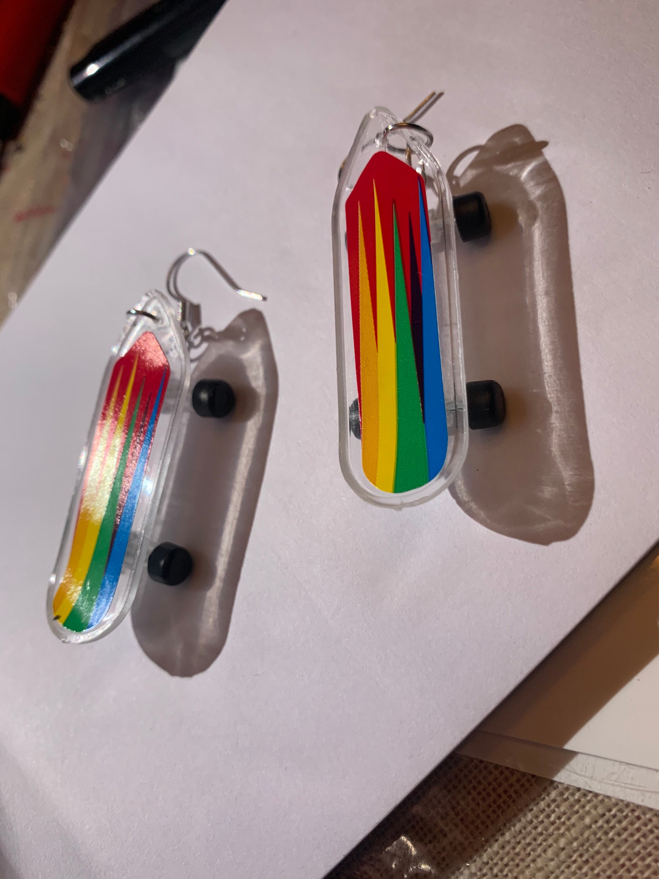 Skateboard earrings Etsy