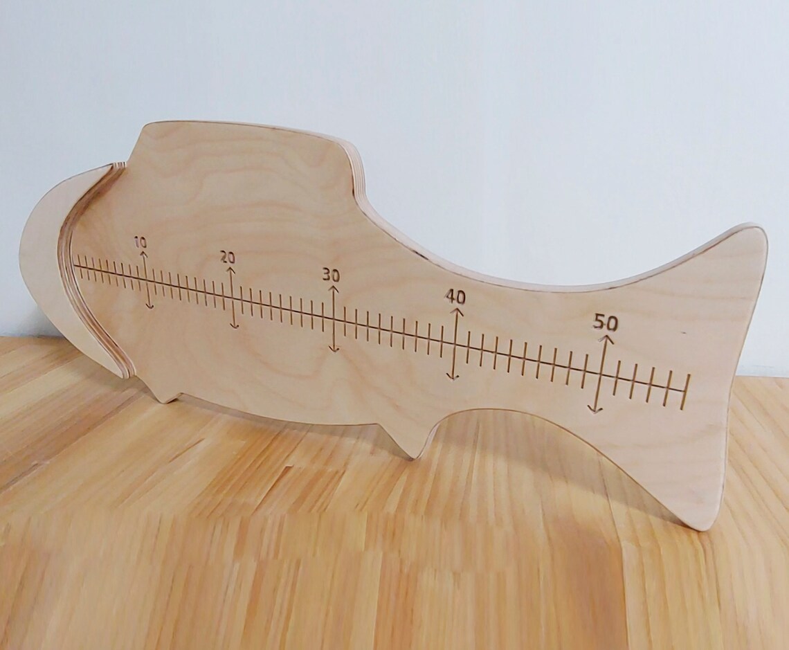 Fish Measuring Board, Download, CNC File, Laser Cut Vector Plan Etsy