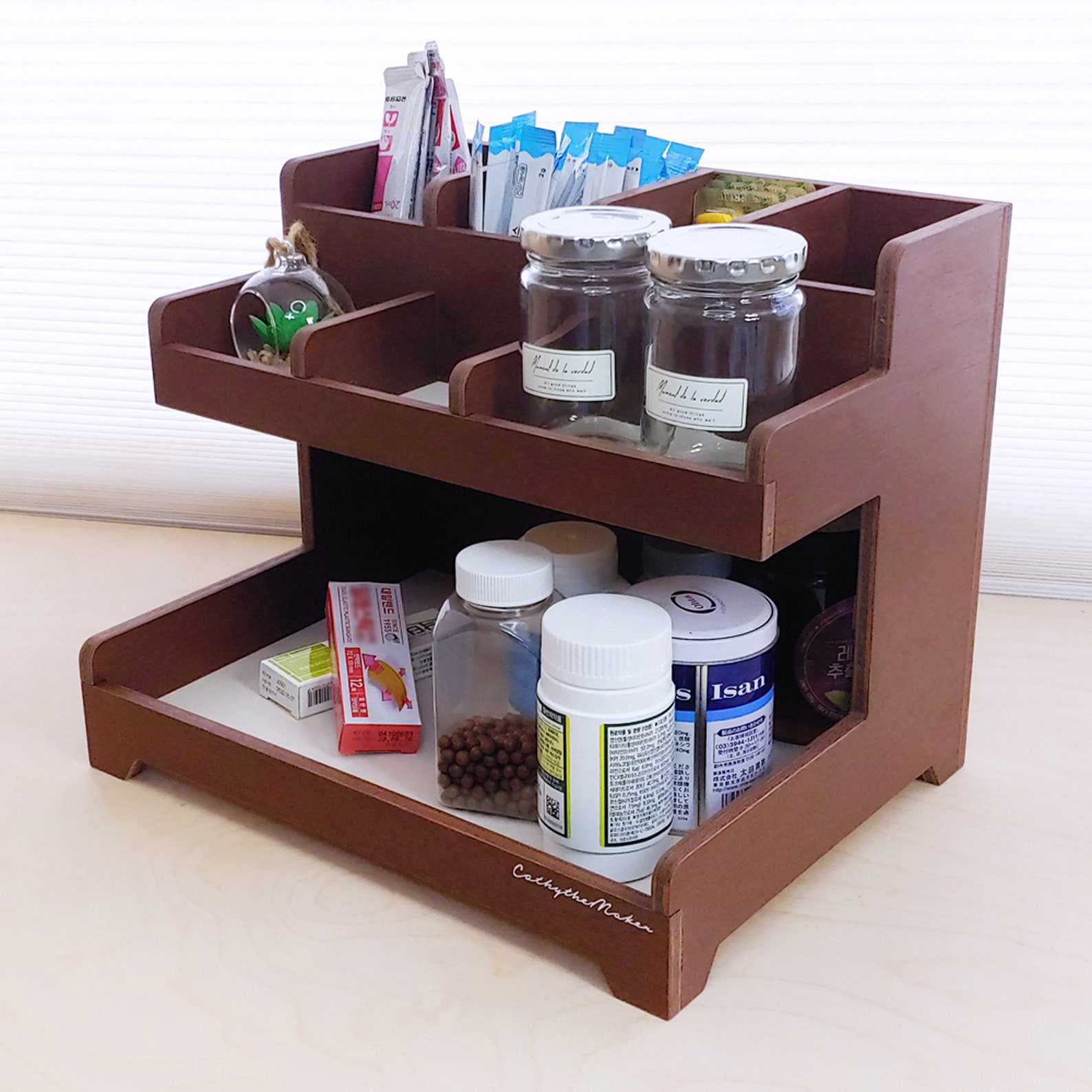 Vintage Wood Coffee Organizer Etsy
