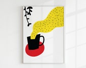 Tea Printable Art, Tea Print, Kitchen Decor, Tea Poster, Inspirational Wall Art, Tea Lover Gift, Instant Download