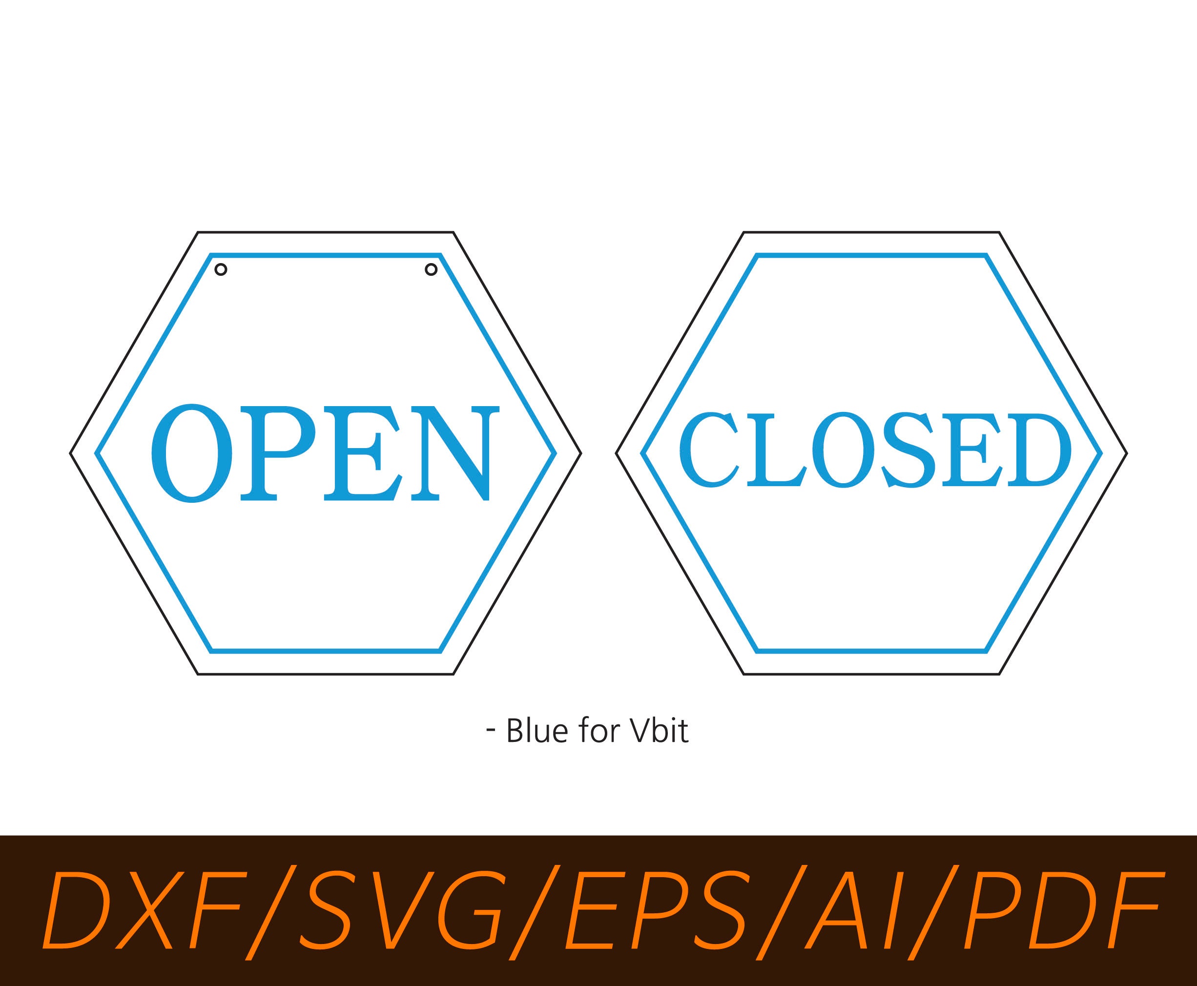 Open Closed Sign, Download, CNC File, Laser Cut Vector Plan - Etsy