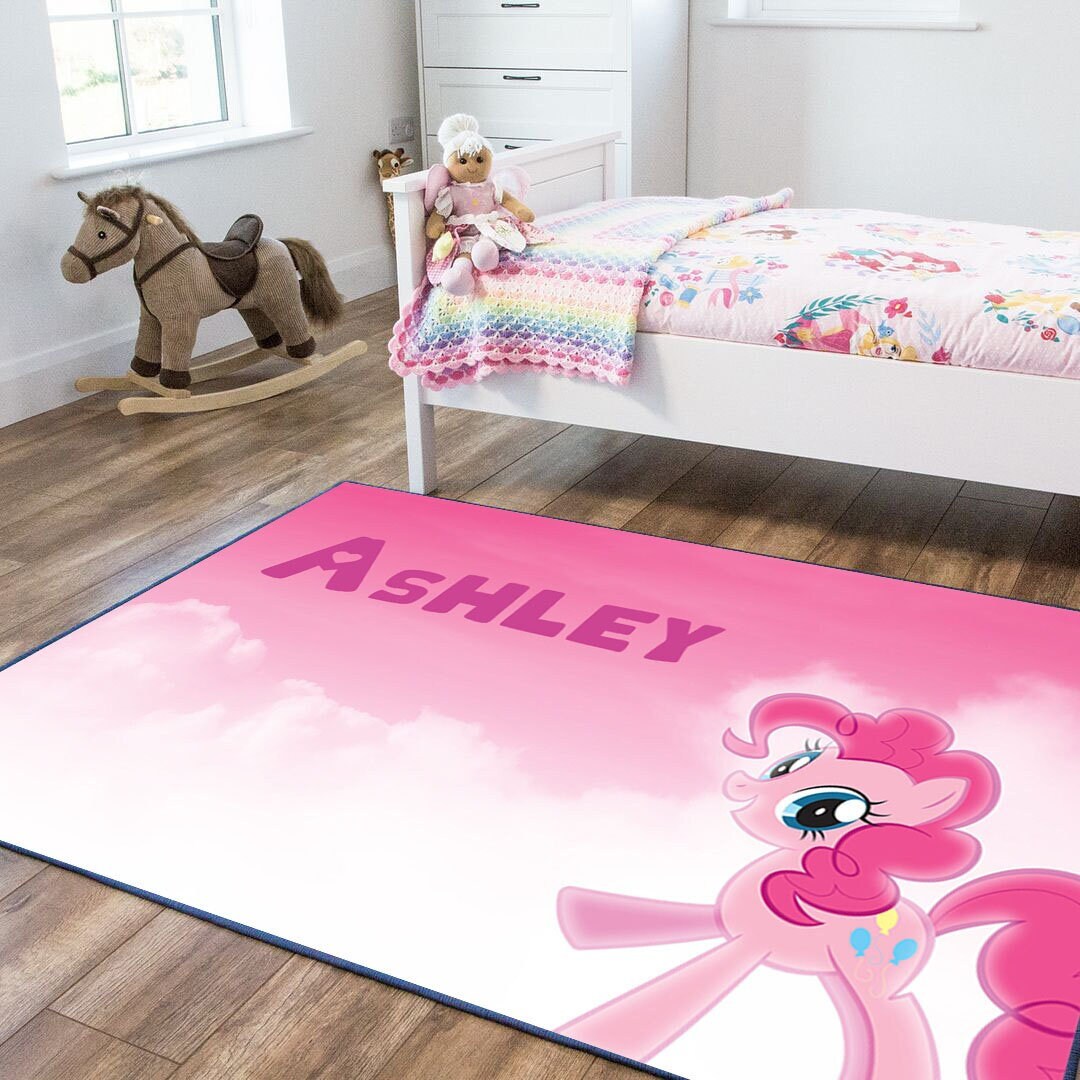 Personalized My Little Pony Rug Pinkie Rug Rainbow Unicorn Etsy