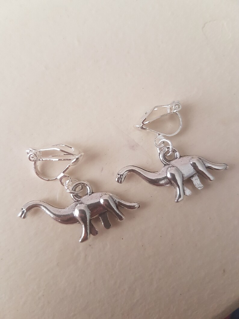 Dinosaur clip on earrings Clearance
