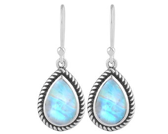 Natural Moonstone Earrings, Handmade Earrings, Silver Earrings, Gemstone Earrings, Handmade Jewelry, Elegant Earring, Gift for Women