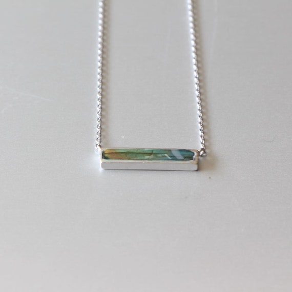 Labradorite necklace silver with natural gemstone deals