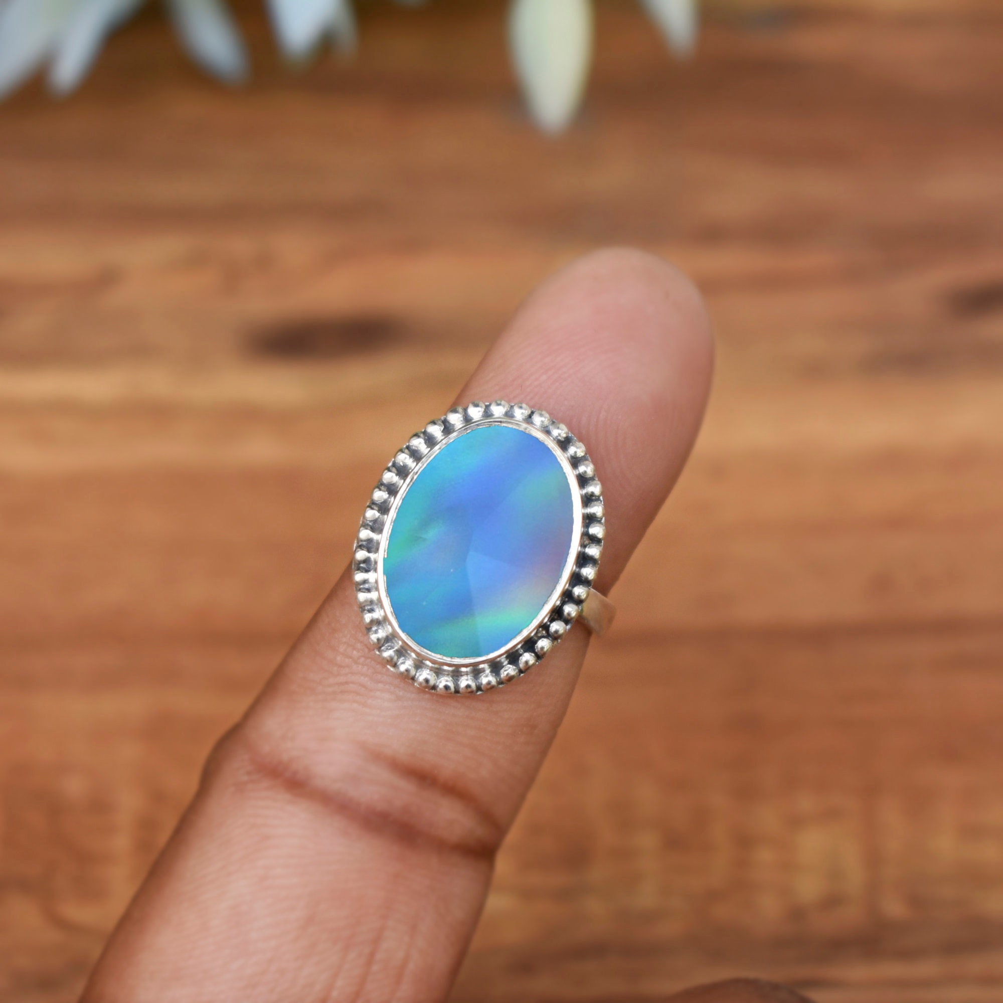 Vintage White Fire Opal & Rainbow Birthstone Oval Opal Rings For Women For  Women Wedding & Engagement Jewelry Silver Color From Qiaomaidou07, $11.59 |  DHgate.Com