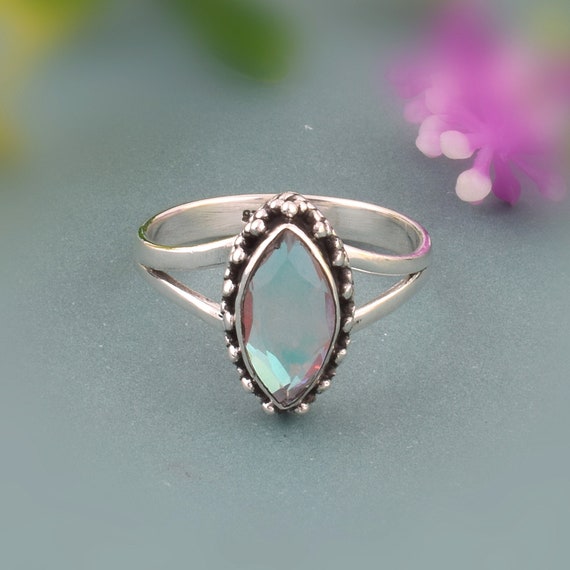 Angel Aura Quartz Ring ,925 Sterling Silver , Handmade Ring ,Gift for her  Ring | eBay